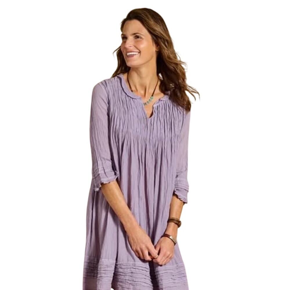 JP AND MATTIE Fabienne Mini Dress Lavender NWT Popover Knee Length Women's M